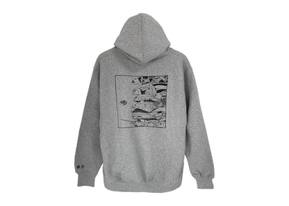 魚群パーカーグレー